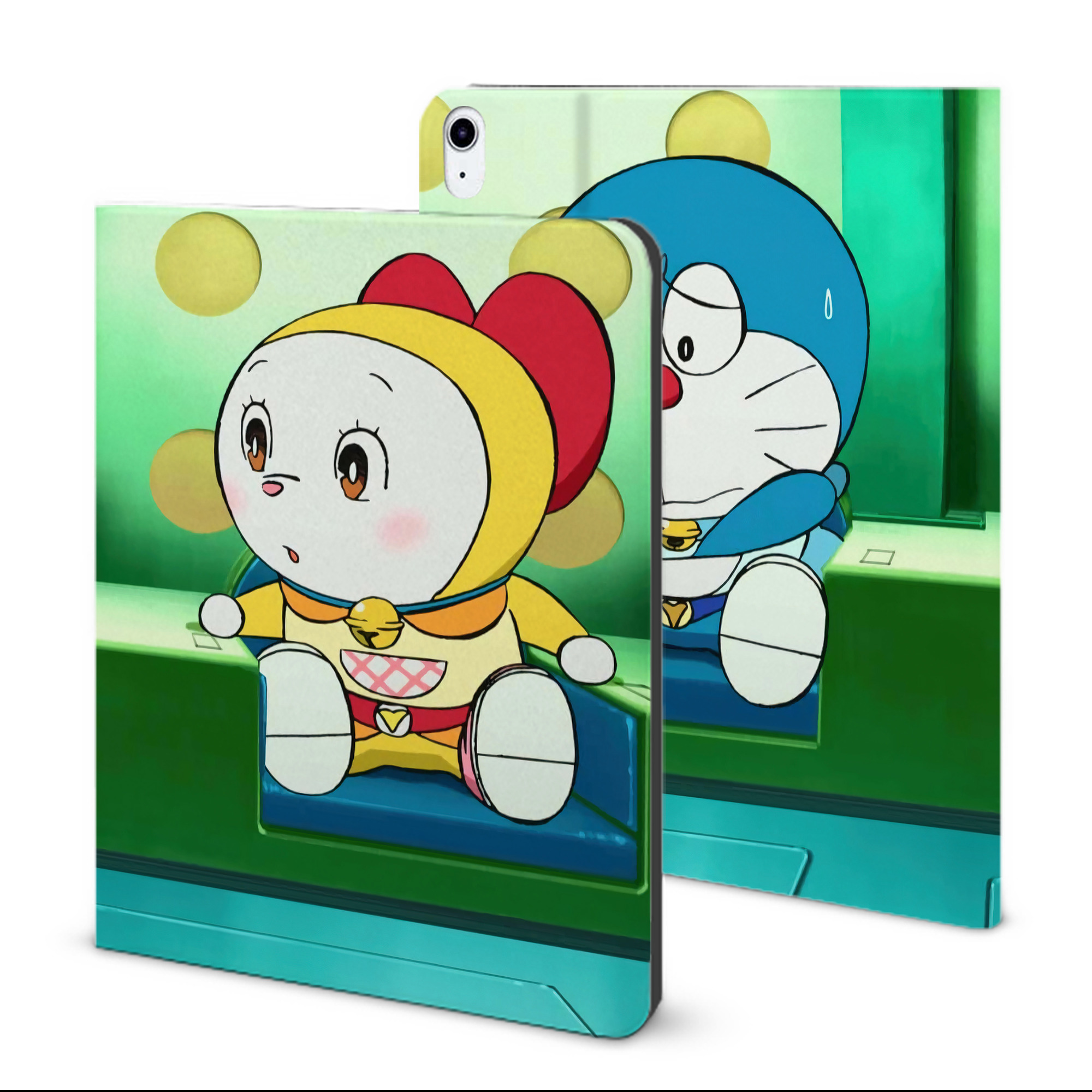 （画像用） ドラえもん Doraemon IPad ケース ブック型 PUレザー TPU 耐衝撃 軽量 薄型 ペン収納なし 全面保護 IPad 各モデル対応